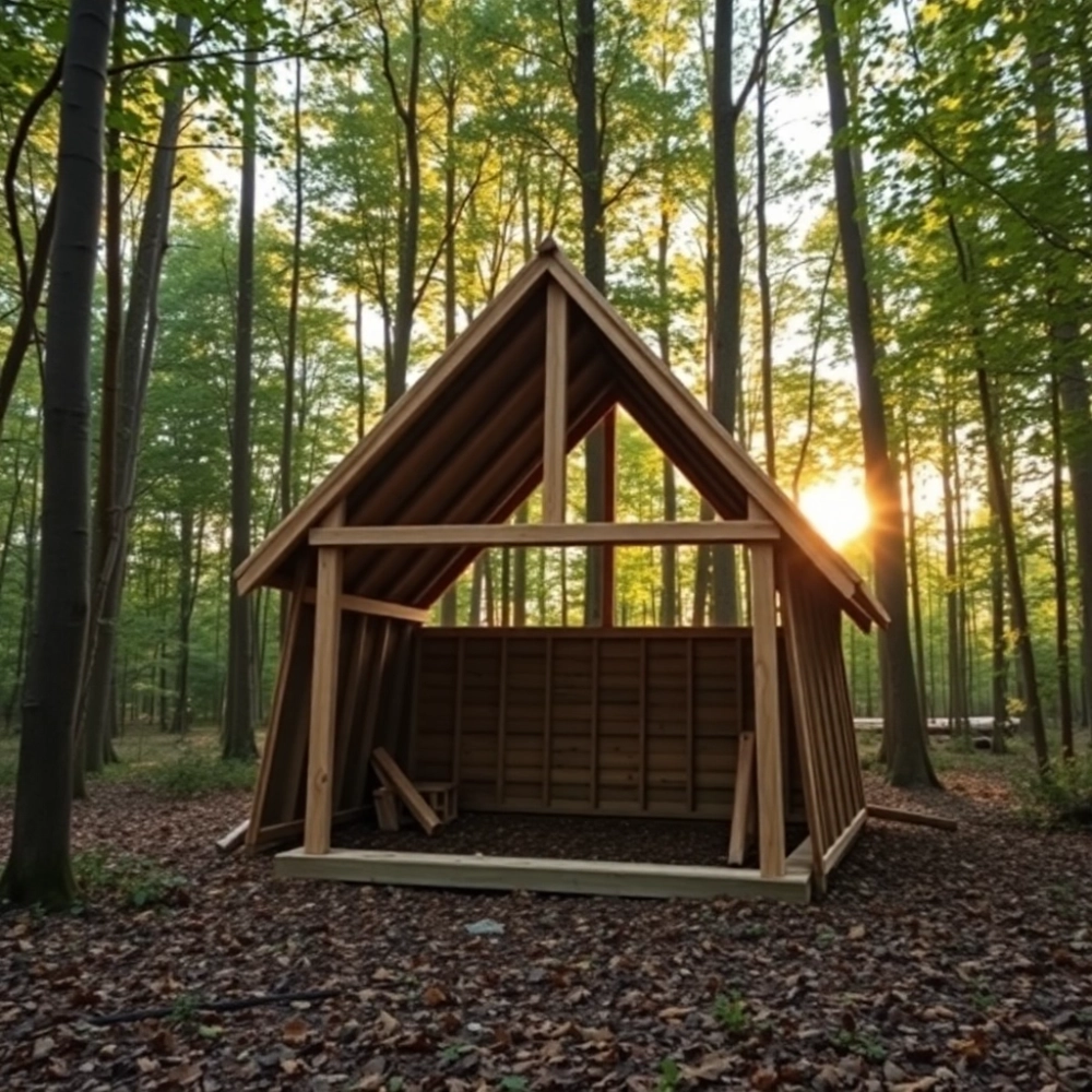 Jak zbudować schron w lesie