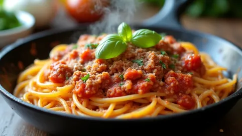 Jak zrobić spaghetti z mięsem mielonym i sosem